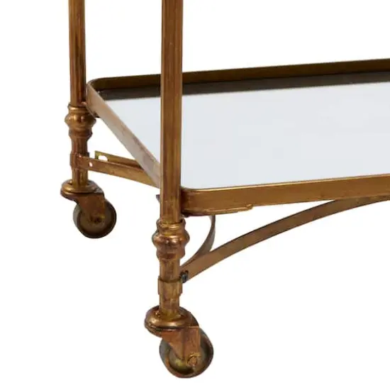 Brass Iron Bar Cart, 33" x 35" x 18" {5}