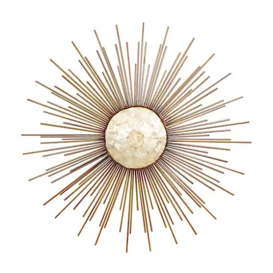 Gold Sunburst Capiz Wall Accent {1}