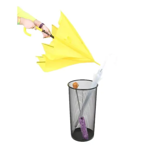 Mind Reader Black Metal Mesh Umbrella Holder Basket {6}