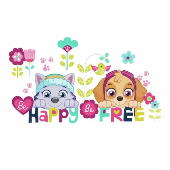 RoomMates Paw Patrol Skye & Everest Be Happy Peel & Stick Wall Decals {3}