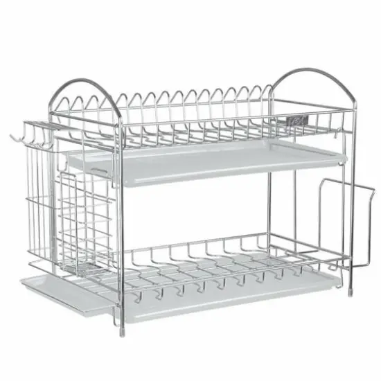 Stainless Steel 2-Tier Dish Rack {1}