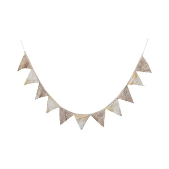 Hello Honey&reg; 6ft. Multicolor Kantha Sari Fabric Pennant Garland {1}