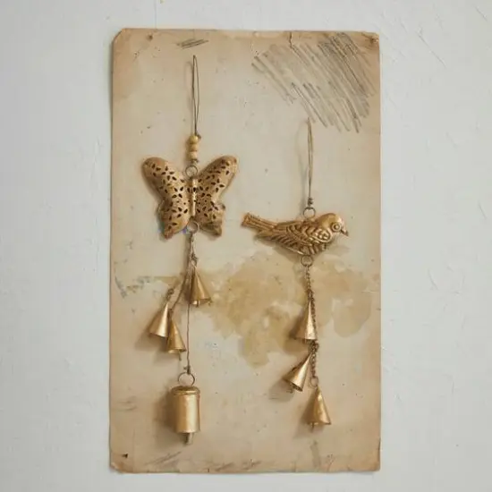 Hello Honey&reg; 2 Pack 12" Metal Bird & Butterfly Ornaments {3}
