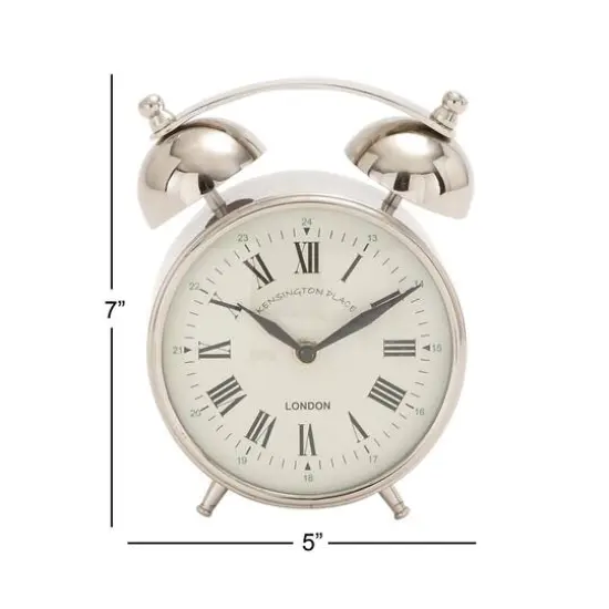 7" Stainless Steel and Aluminum Traditional Clock {8}