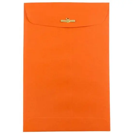 JAM Paper 6" x 9" Orange Open End Catalog Recycled Envelopes {3}