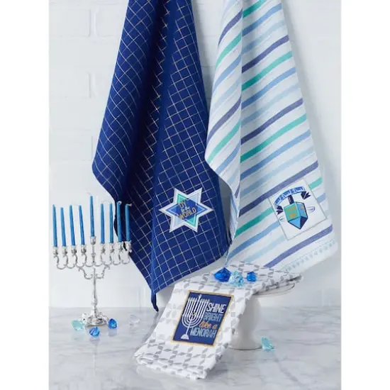 DII&reg; Assorted Hanukkah Dishtowel Set {3}