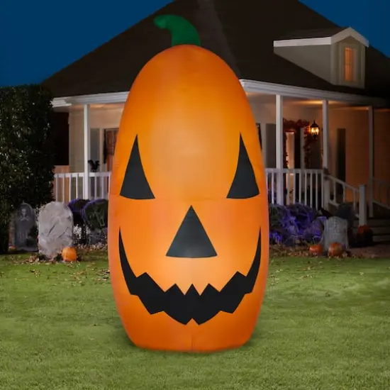 12ft. Airblown&reg; Inflatable Halloween Jack-o'-Lantern with LED Lights {3}