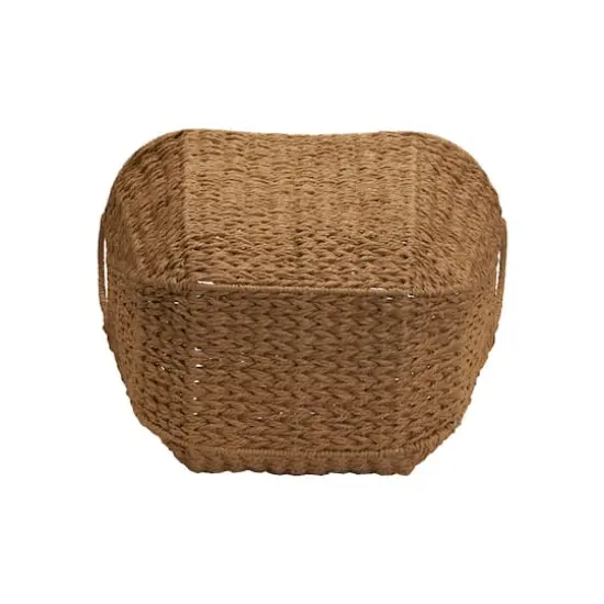Household Essentials 17.5" Woven Paper Rope Basket with Handles Natural {9}
