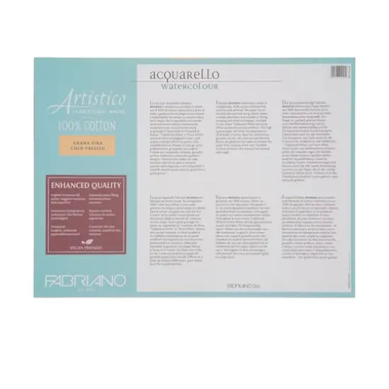 Fabriano&reg; Artistico Traditional White Cold Press Watercolor Block, 18'' x 24'' {4}