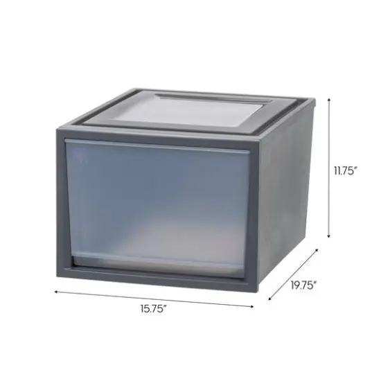 Iris&reg; Gray Deep Box Chest Drawer, 3 Pack {2}