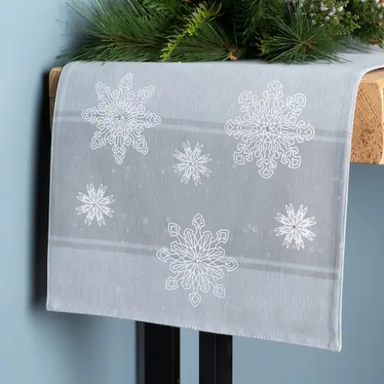 72" Embroidered Snowflake Table Runner {3}