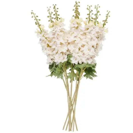 38" White Delphinium Artificial Flower Stem, 8ct. {7}
