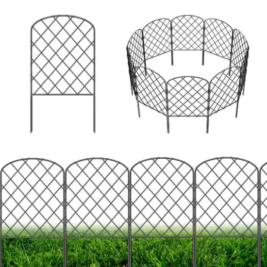 NEX&trade; Metal Rhombic Pet Guard & Garden Stake Fence, 10ct. {3}