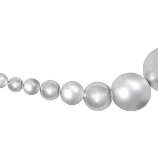 6ft. Christmas Shatterproof Silver Ball Ornament Swag {3}