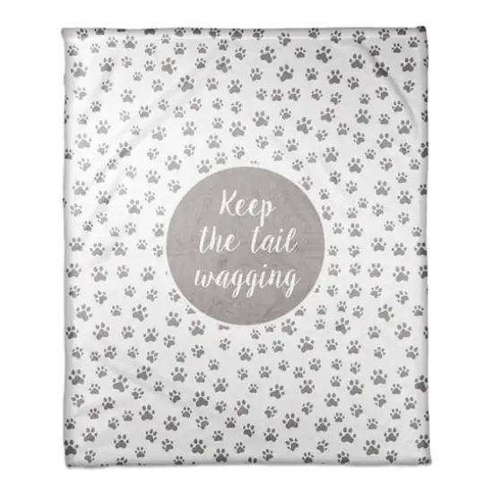 Keep the Tail Wagging 50" x 60" Coral Fleece Blanket {1}