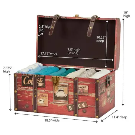 Household Essentials Coffee Shop Decorative Trunk {4}