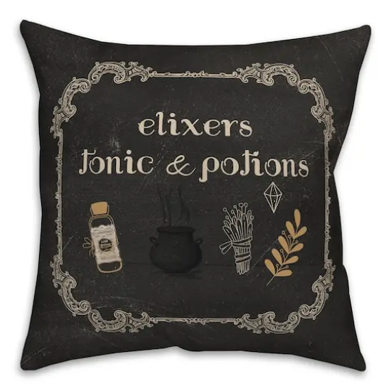 Elixers Tonic Potions 2 18" x 18" Throw Pillow {1}