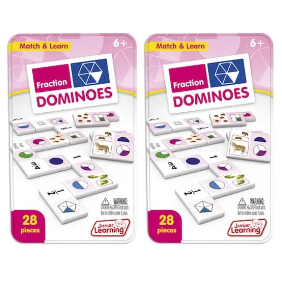 Junior Learning&reg; Fraction Dominoes Game, 2ct. {1}