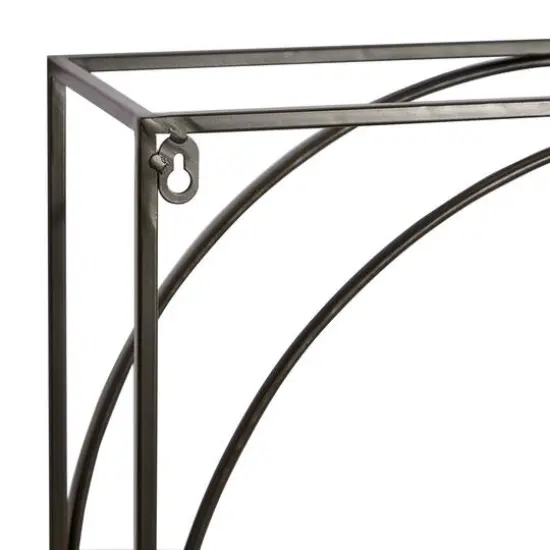 Gray Metal Contemporary Wall Shelf, 32" x 32" x 7" {6}