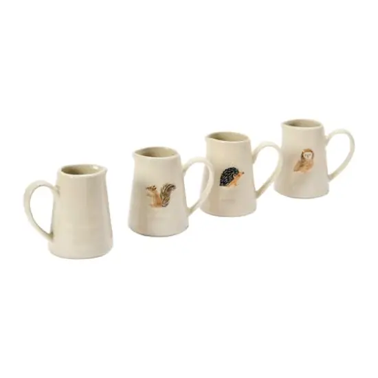 Hello Honey&reg; 3" Hand-Painted & Embossed Forest Animal Ceramic Pitcher Mugs, 4ct. {5}