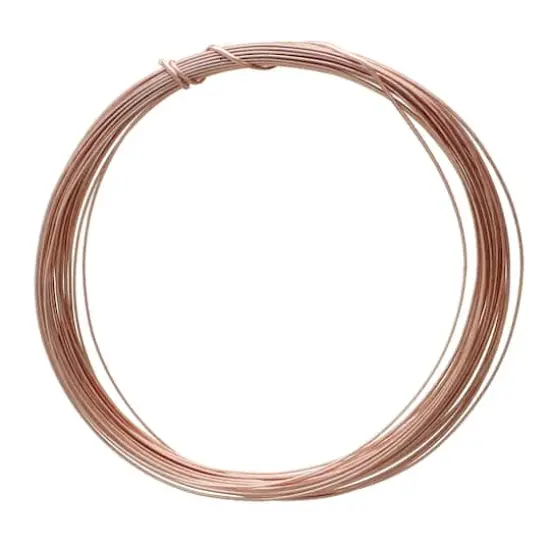 The Beadsmith® Wire Elements™ 21 Gauge Tarnish Resistant Half Round Soft Temper Wire, 4yd. Rose Gold {1}