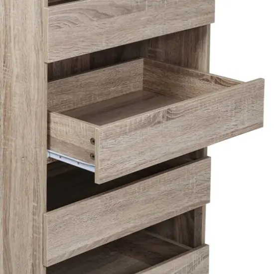 Honey Can Do Brown Tall & Narrow Stackable Storage Drawers with Wood Finish {5}