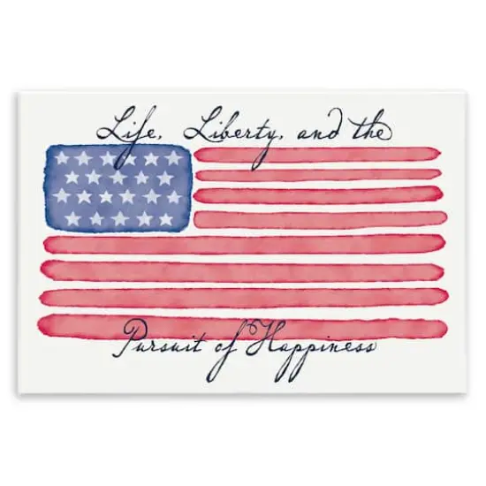 Stupell Industries All American Patriotic Phrase Wall Plaque Art {1}