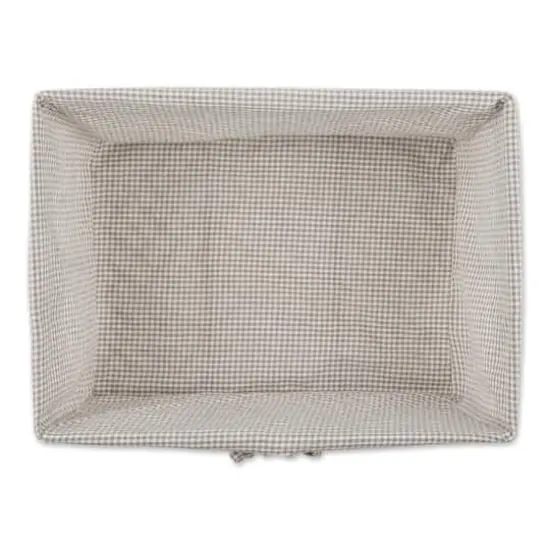 DII&reg; Rustic Bronze Chicken Wire Baskets with Stone Gingham Liners Set {3}