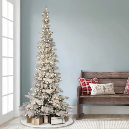 7.5ft. Pre-Lit Whistler Pine Artificial Christmas Tree, Warm White LED Lights {3}