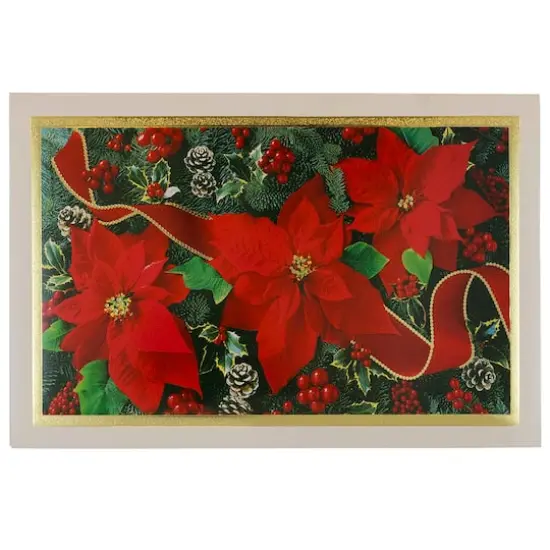 JAM Paper A8 Modern Poinsettia Christmas Cards & Envelopes, 10ct. {1}