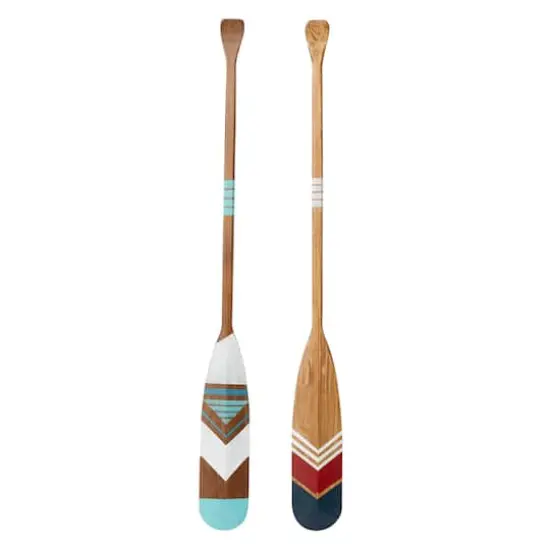 55" Brown Wood Coastal Oars Wall Decor, 2ct. {1}