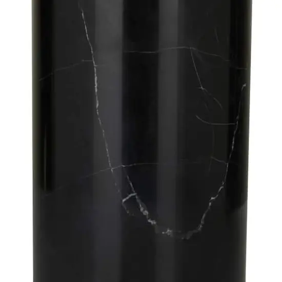 Black Marble Thick Stand Table Lamp with Drum Shade 15" x 15" x 24" {4}
