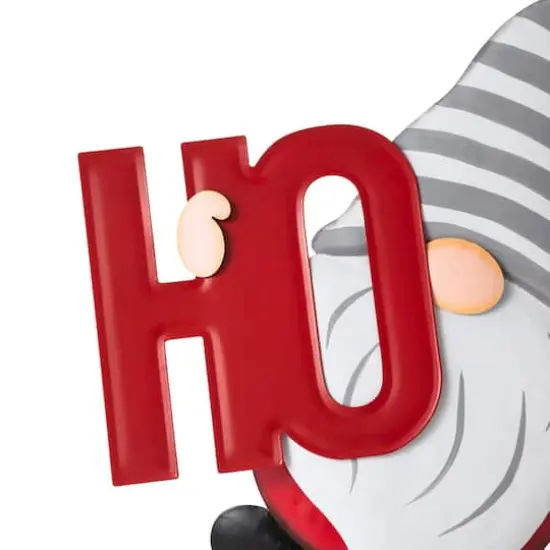 Glitzhome&reg; 51" Metal Ho Ho Ho Gnome Yard Stake {6}