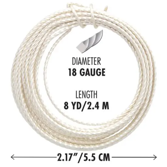 The Beadsmith&reg; Wire Elements&trade; 18 Gauge Tarnish Resistant Medium Temper Twisted Square Wire, 8yd. Silver {7}