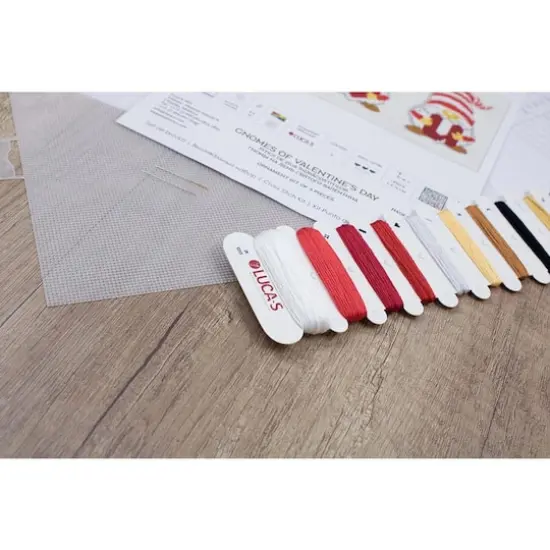 Luca-S Gnomes Of Valentine's Day Plastic Canvas Counted Cross Stitch Kit {5}