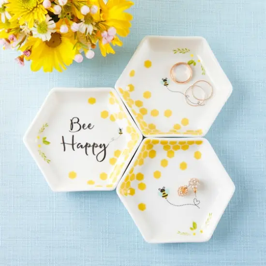 Kate Aspen&reg; Bee Happy Trinket Dish, 3ct. {9}