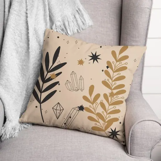 Leaf Crystal Stars 3 18" x 18" Throw Pillow {3}