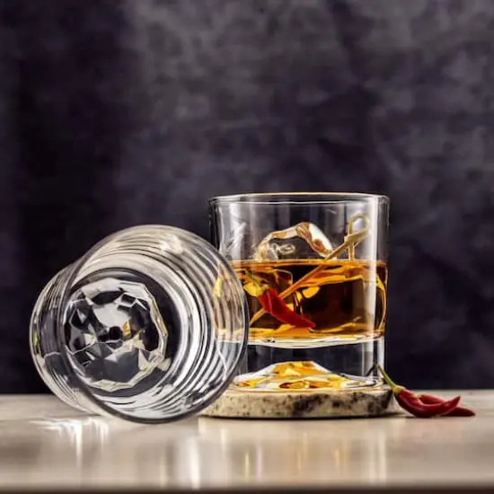 JoyJolt&reg; 10oz. Radiant Crystal Mountain Double Old Fashioned Tumblers, 4ct.  {3}