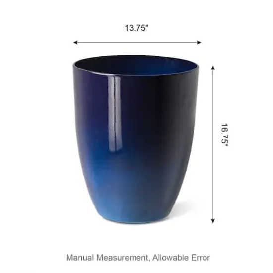 Glitzhome&reg; 17" Eco-Friendly Oversized Faux Ceramic Tall Bowl Planters, 2ct. Cobalt Blue {9}