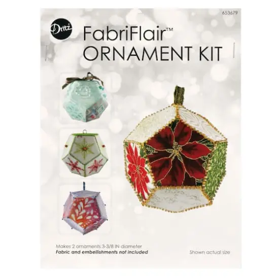 Dritz&reg; FabriFlair 3.375" Brio Sphere Pattern Ornament Kit {1}