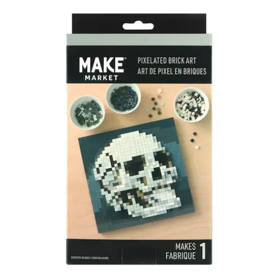 10" x 10" Skull Pixelated Brick Art Kit by Make Market&reg; {6}