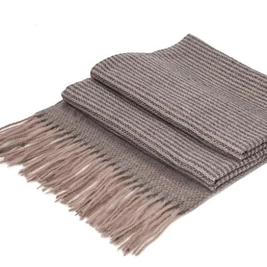 Glitzhome&reg; 73" Gray Scarf with Tassels {4}