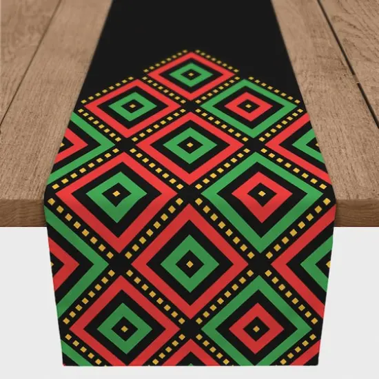 90" Diamond Kwanzaa Table Runner {1}
