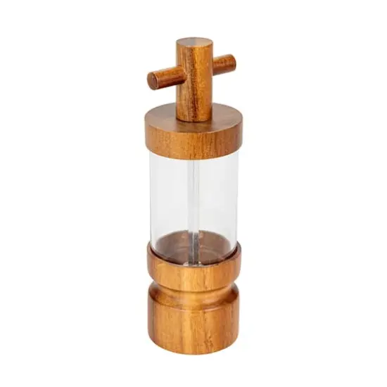 Hello Honey® 7" Natural Acacia Wood & Acrylic Salt & Pepper Mill {1}