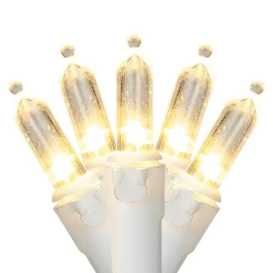 100ct. LED Mini Christmas Lights With White Wire Warm White {5}