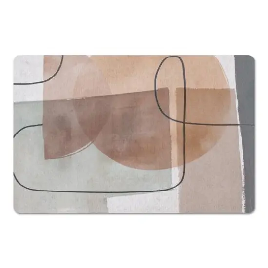 18" x 27" Mid-Mod Layered Abstract Floor Mat {1}