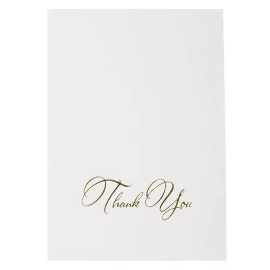 JAM Paper Thank You Card Set with Gold Script, 25ct. Navy Blue {7}