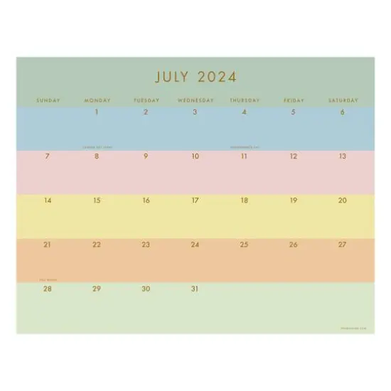 TF Publishing 2024-2025 Medium Super Stripe Desk Pad Calendar {1}