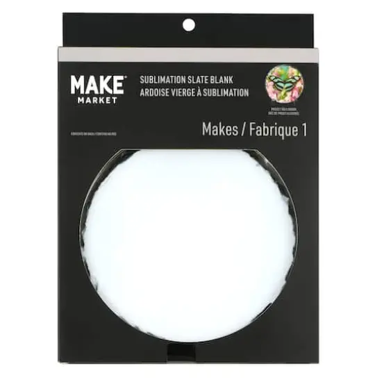 6" Round Slate Sublimation Blank by Make Market&reg; {4}
