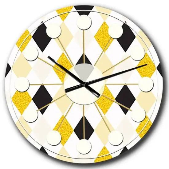 Designart 'Gold Chic Design Ii Mid-Century Modern Wall Clock {1}